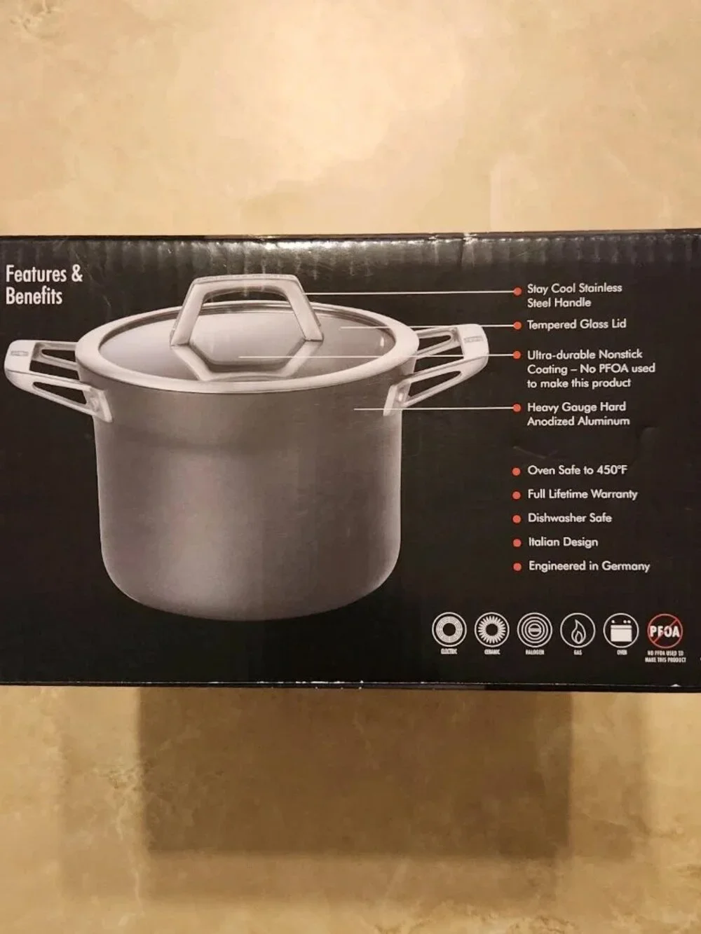 NEW ZWILLING Motion Hard Anodized 4-qt Nonstick Soup Pot Oven Safe All Cooktops